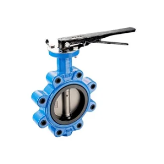 C.I BUTTERFLY VALVE CENTRIC DISC LEVER OPERATED NITRILE SEAT, M.S FABRICATED HANDLE.