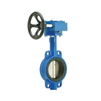 C.S BUTTERFLY VALVE CENTRIC DISC NITRILE SEAT,  WITH GEAR OPERATED.