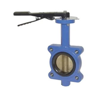 C.S BUTTERFLY VALVE CENTRIC DISC LEVER OPERATED NITRILE SEAT, M.S FABRICATED HANDLE